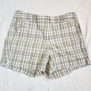 Land'N Sea Women's Plaid Shorts Pale Green, Blue, And White Y2K Twee Size 8